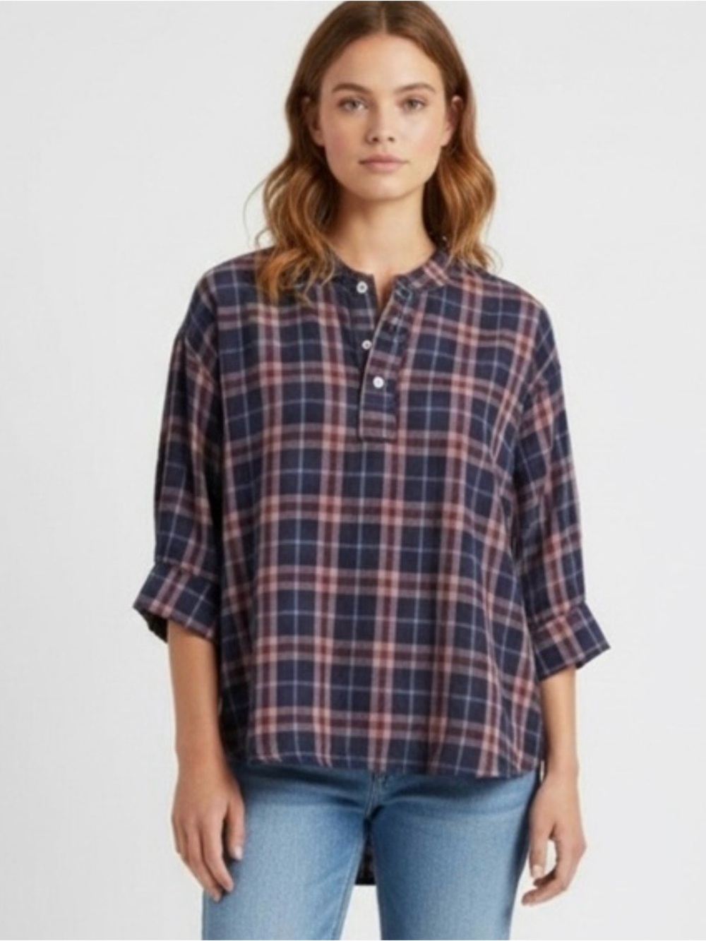 Plaid Women’s Baby Doll Style Casual Shirt